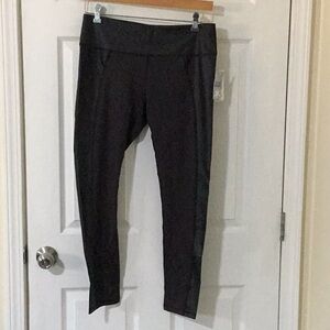 Splendid Black Leggings with Faux Leather Ladies L NWT